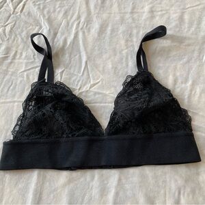Lively black lace bra